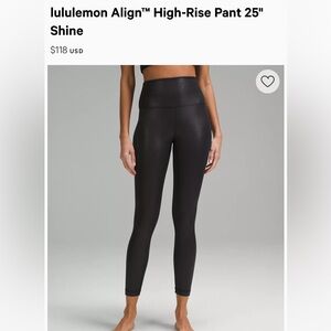 Lululemon, aligns SHINE. Worn once.